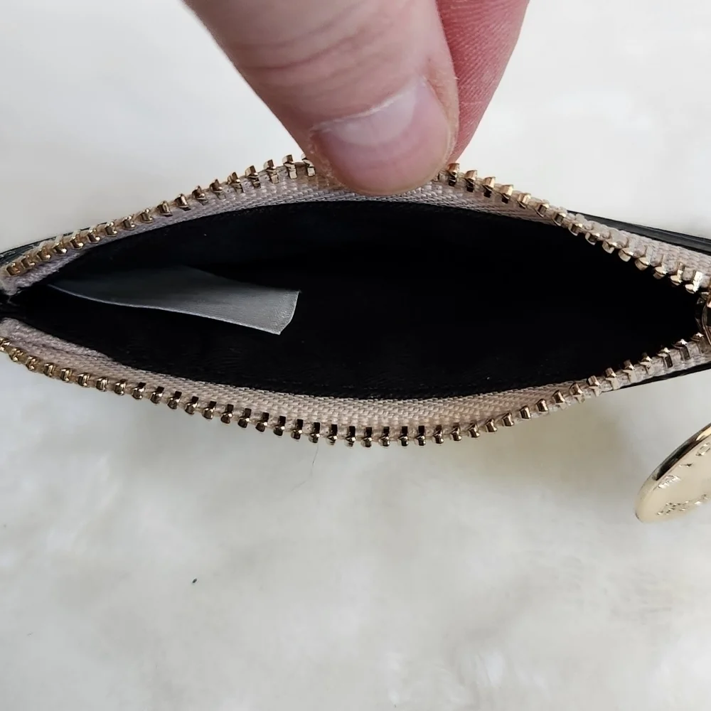 VICTORIA'S Secret VS Gold Studded Keychain Credit Card Case Pouch